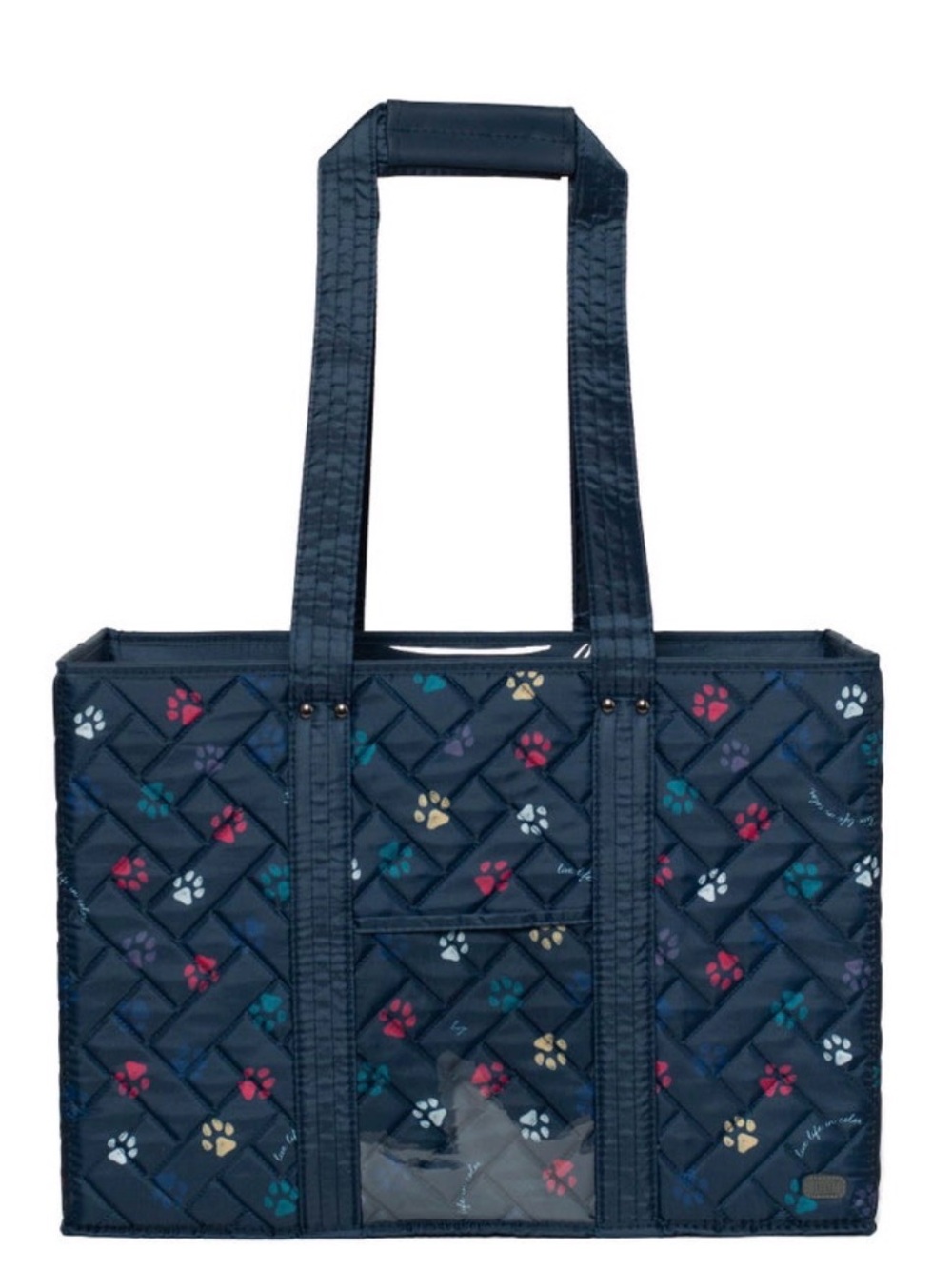 Lug Gallop XL Carryall Quilted Collapsible Storage Tote – Paws Navy Blue